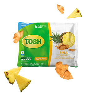 Producto chips de piña deshidratados TOSH