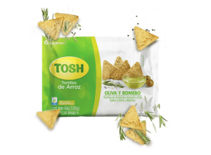 Producto tortillas de arroz oliva y romero TOSH